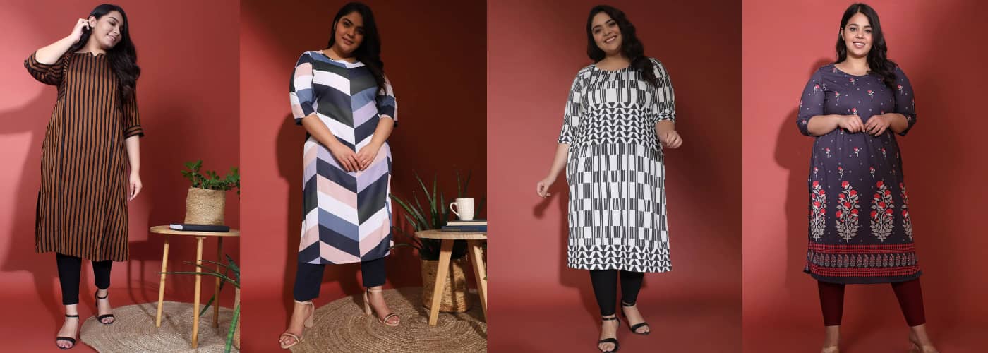 Girlish Kurti Design For Plus Size Women - The Latest, Fancy & Unique