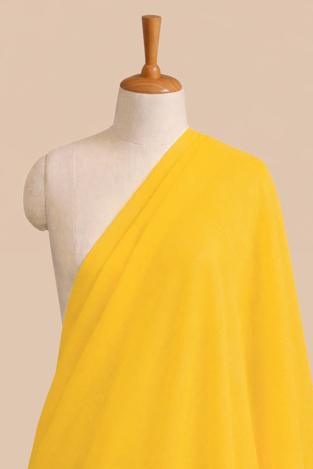 Yellow Cotton Voile Width 56 Inches