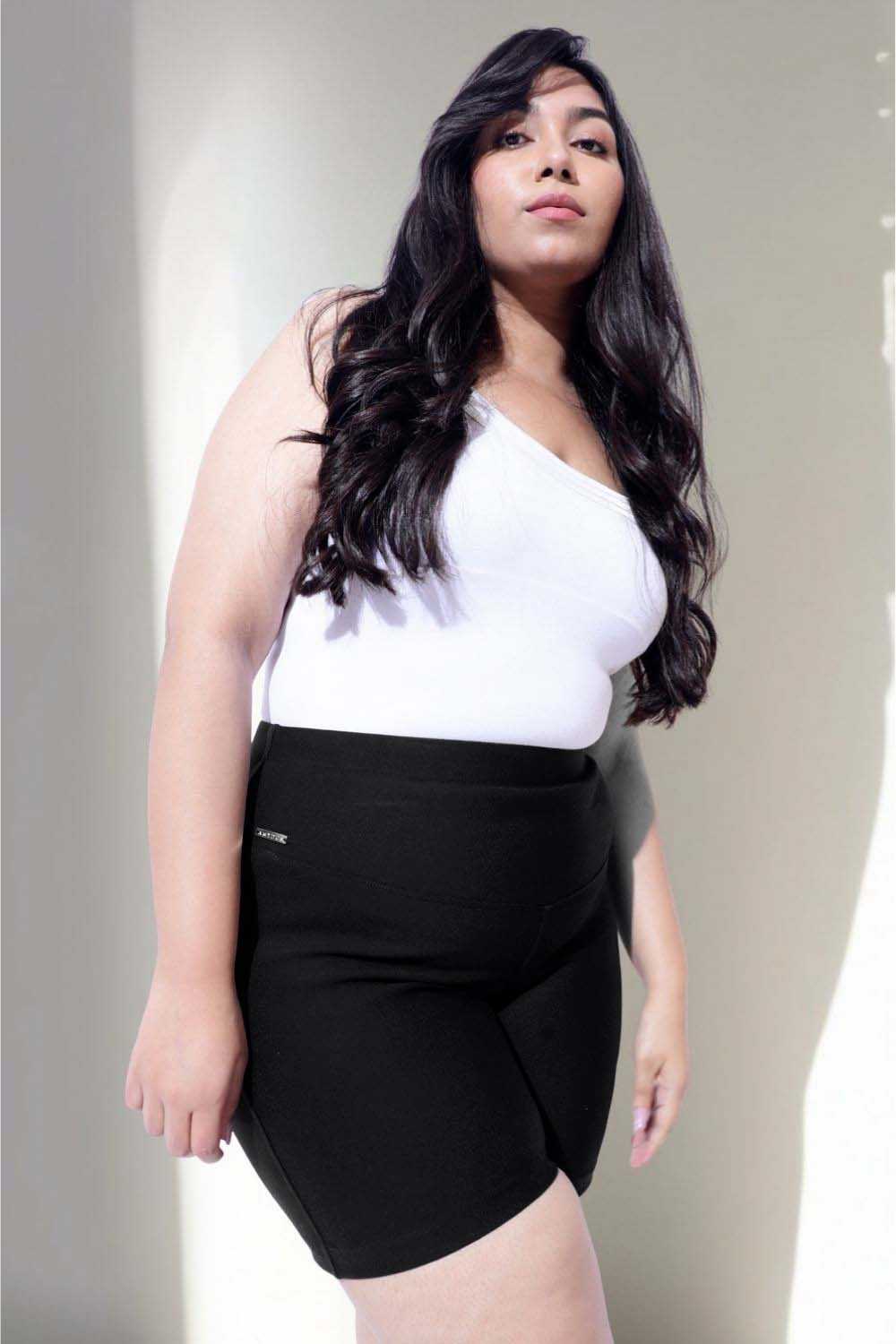 Plus Size Plus Size Black Tummy Shaper Shorts