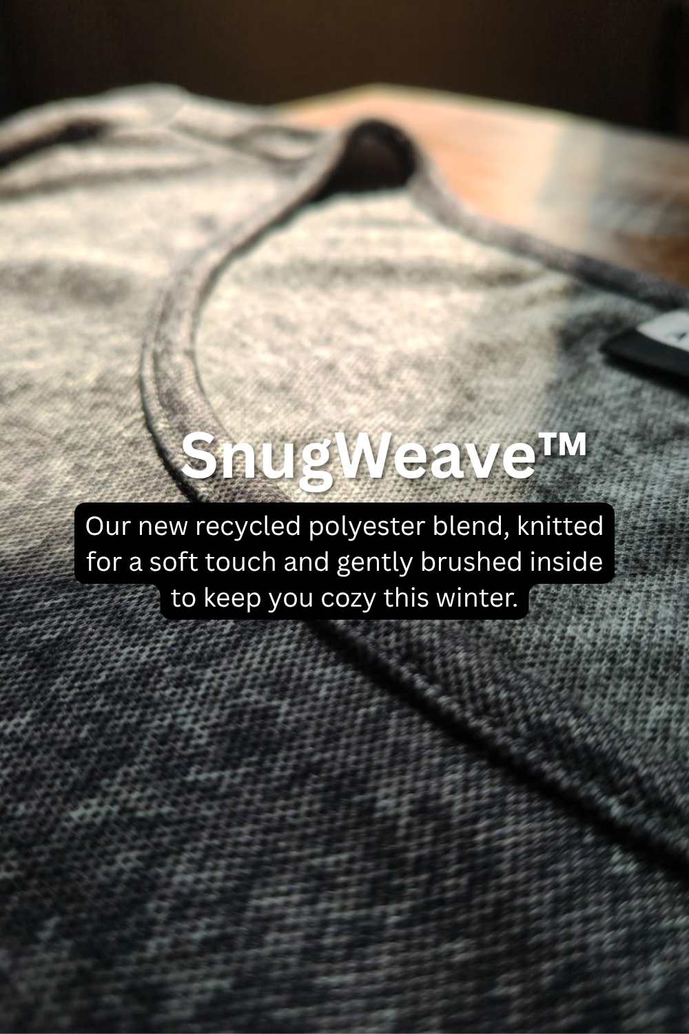 Plus Size Grey Melange Round Neck SnugWeave™ Winter Kurta