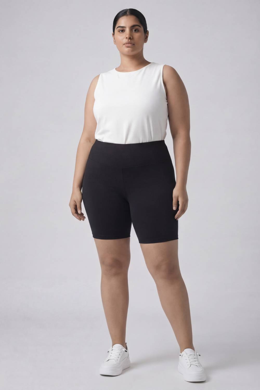 Plus Size Black Tummy Shaper Shorts