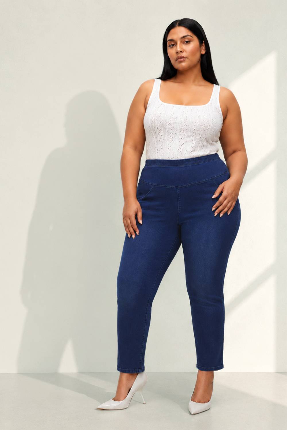 Navy Blue Light Fade Straight Fit Jeans