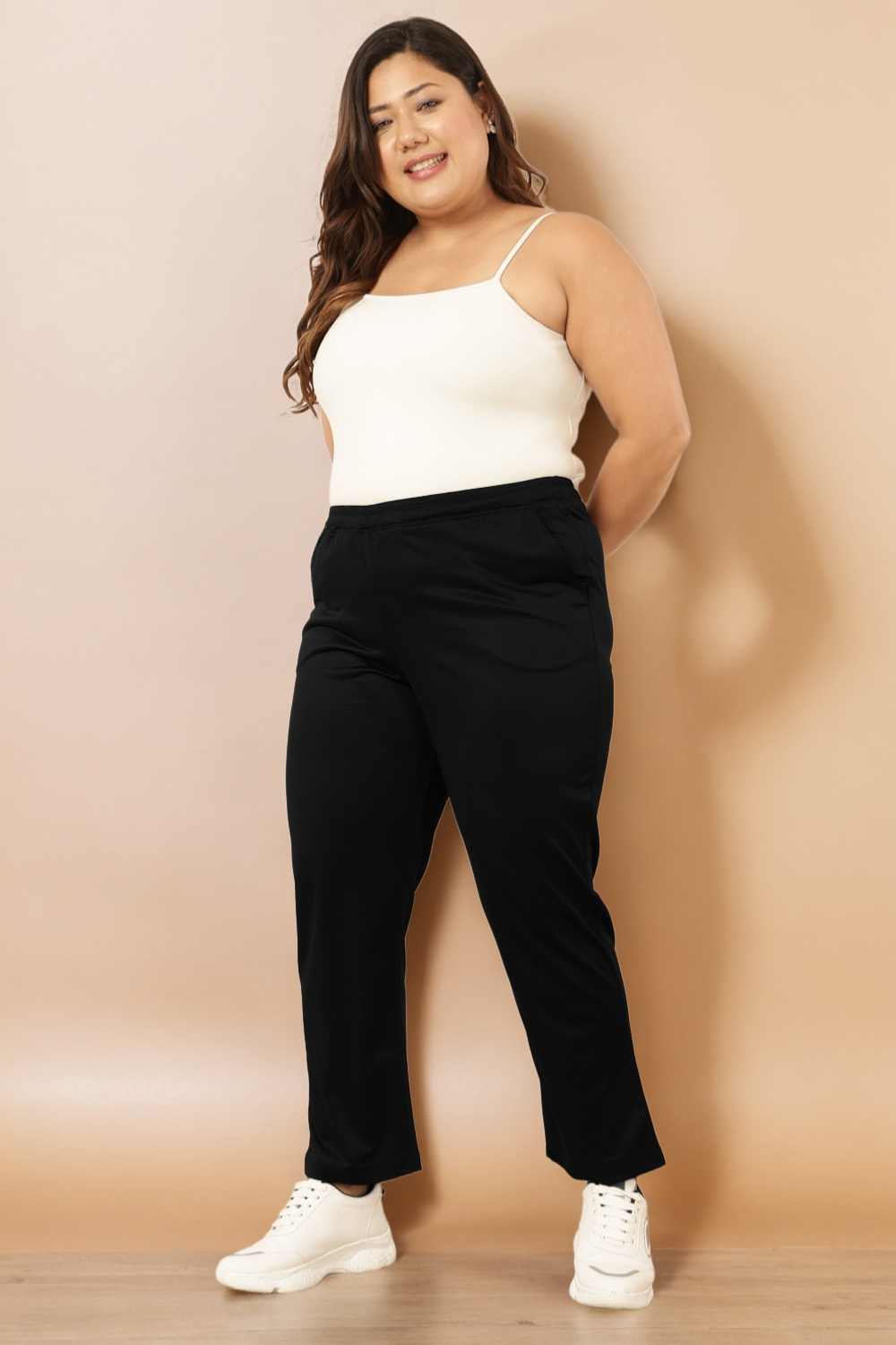 Plus Size Plus Size Black Track Pants
