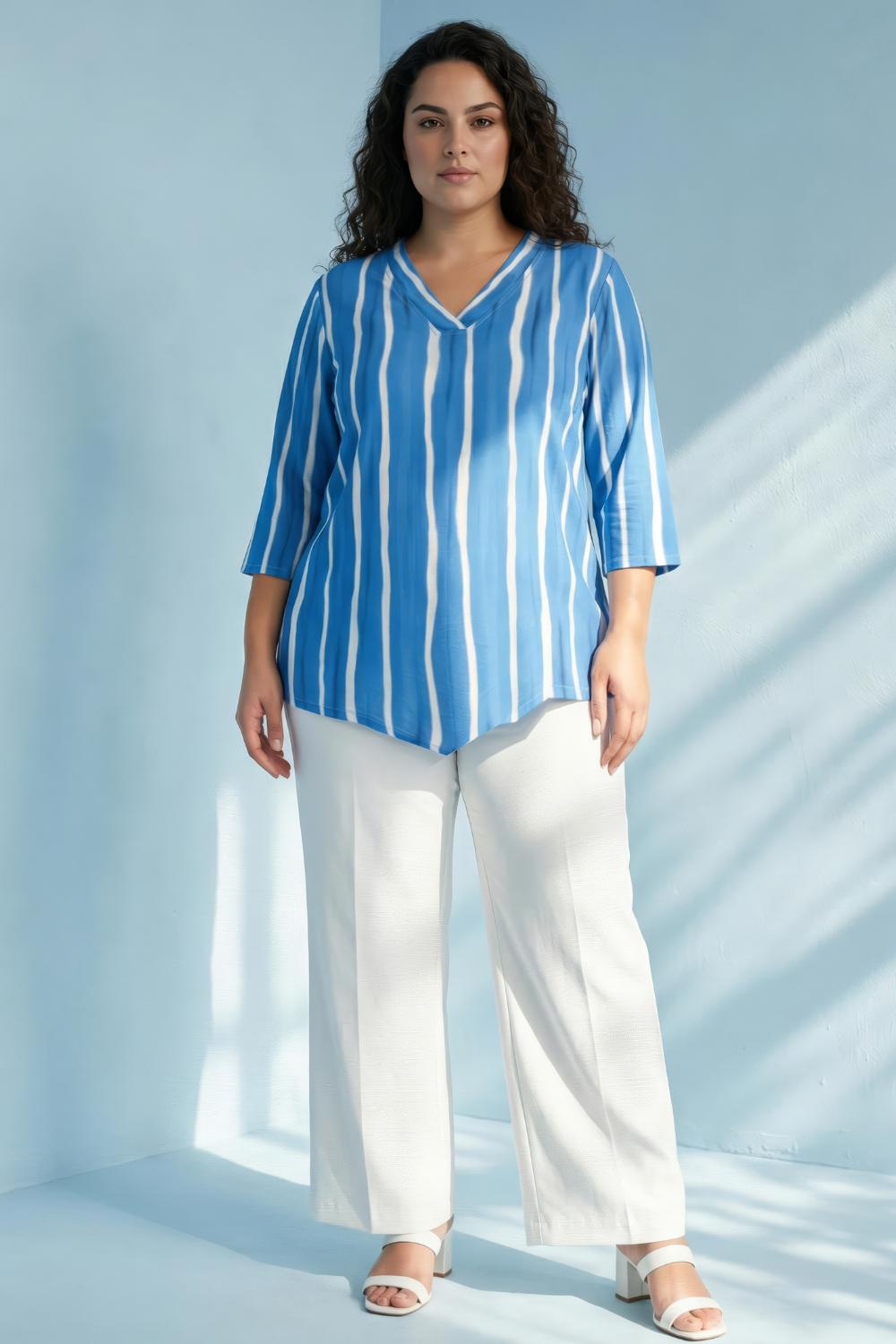 Plus Size Blue Ombre Top