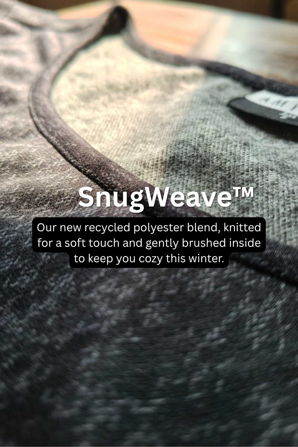 Plus Size Charcoal Grey Round Neck SnugWeave™ Winter Kurta