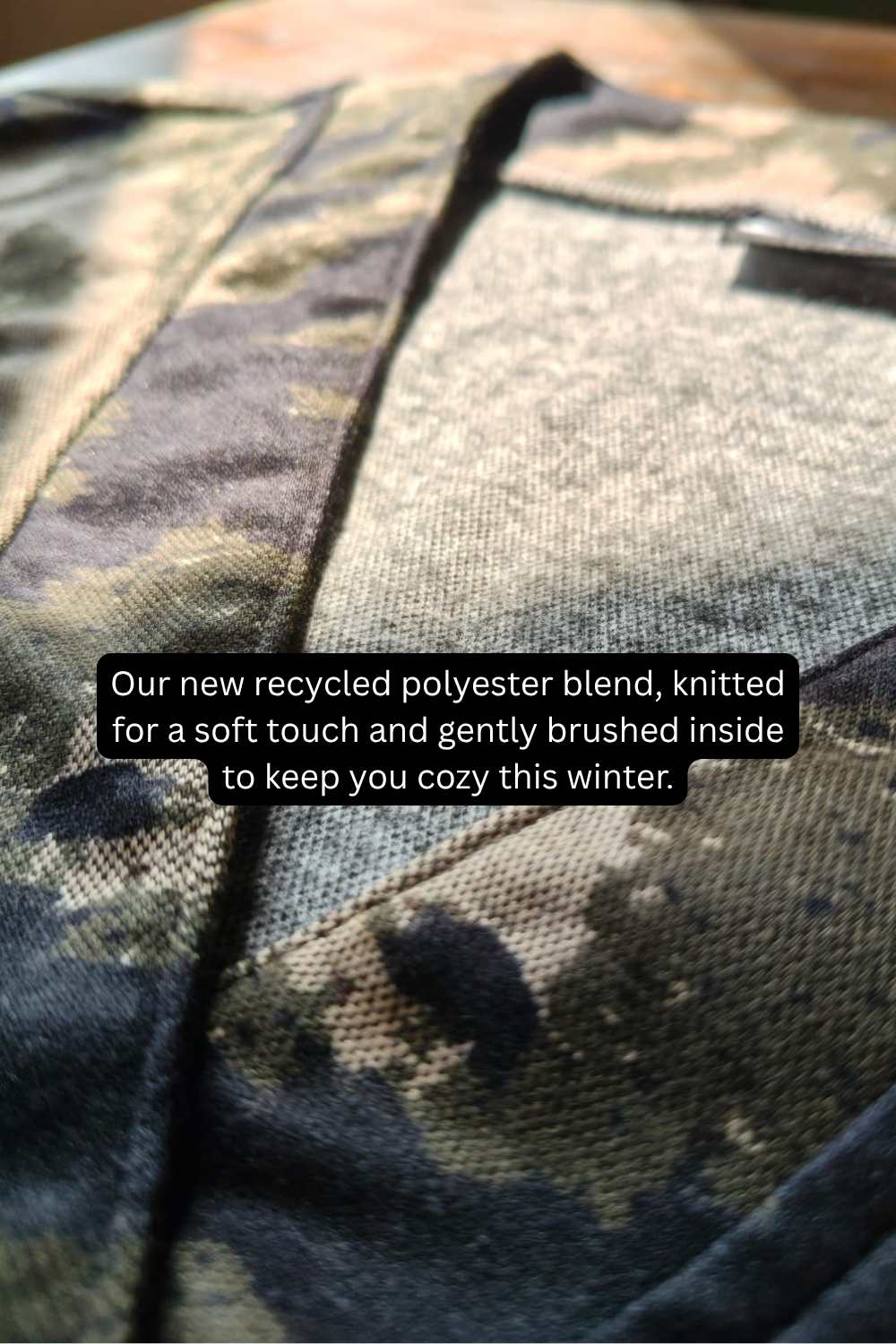 Plus Size Black & Beige Abstract V Neck SnugWeave™ Winter Top