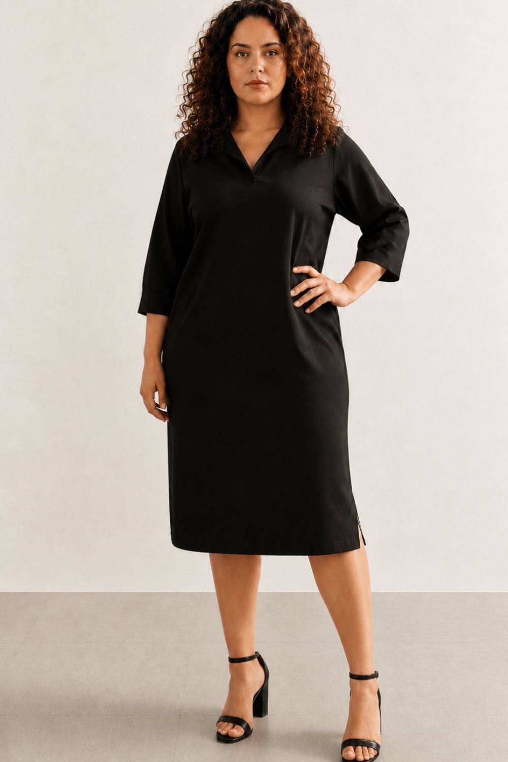 Black Classic Polo Dress