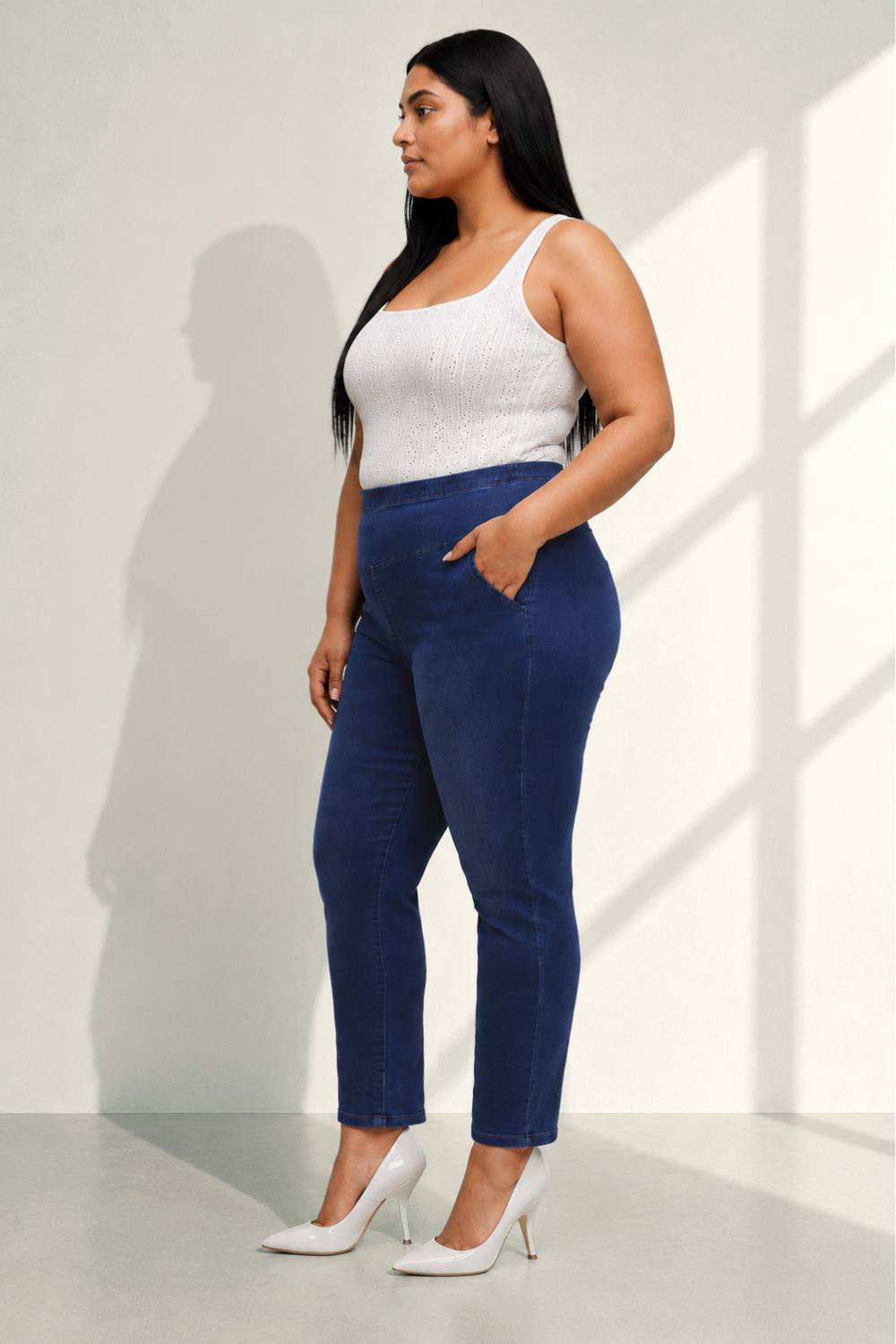 Navy Blue Light Fade Straight Fit Jeans