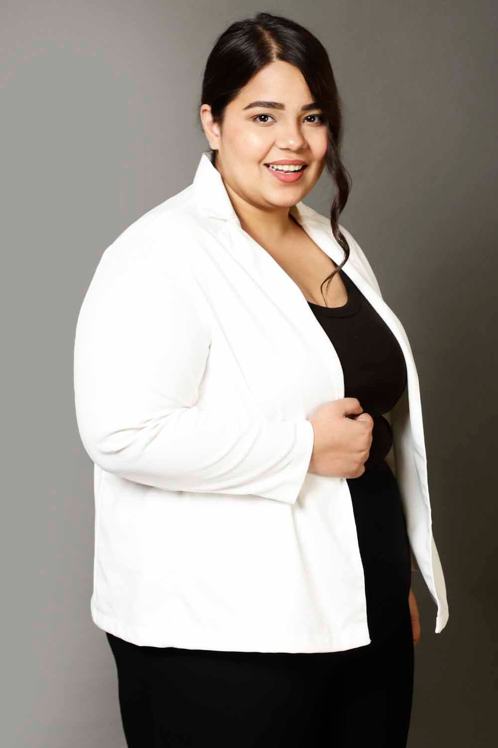 Plus Size Plus Size White Blazer