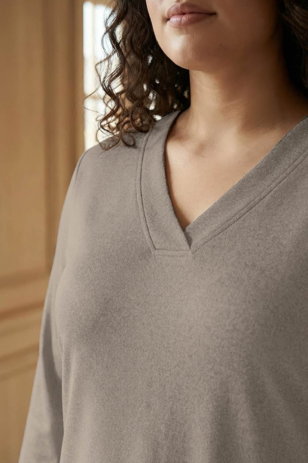 Plus Size Olive Green SnugWeave™ Winter Kurta Coord Set