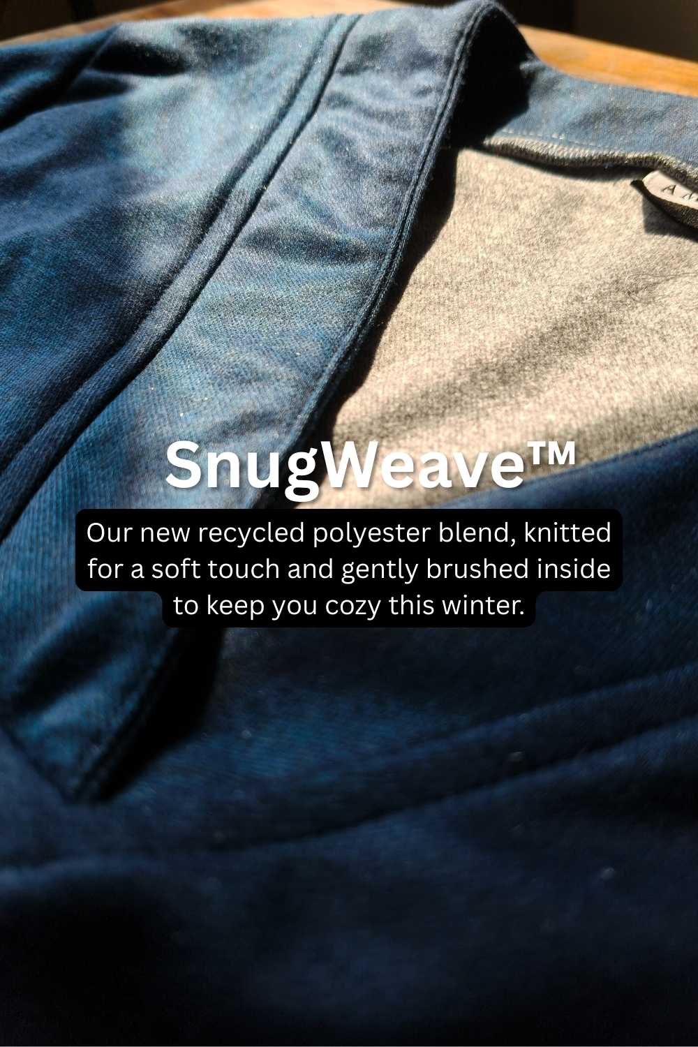 Plus Size Blue Floral SnugWeave™ Winter Top