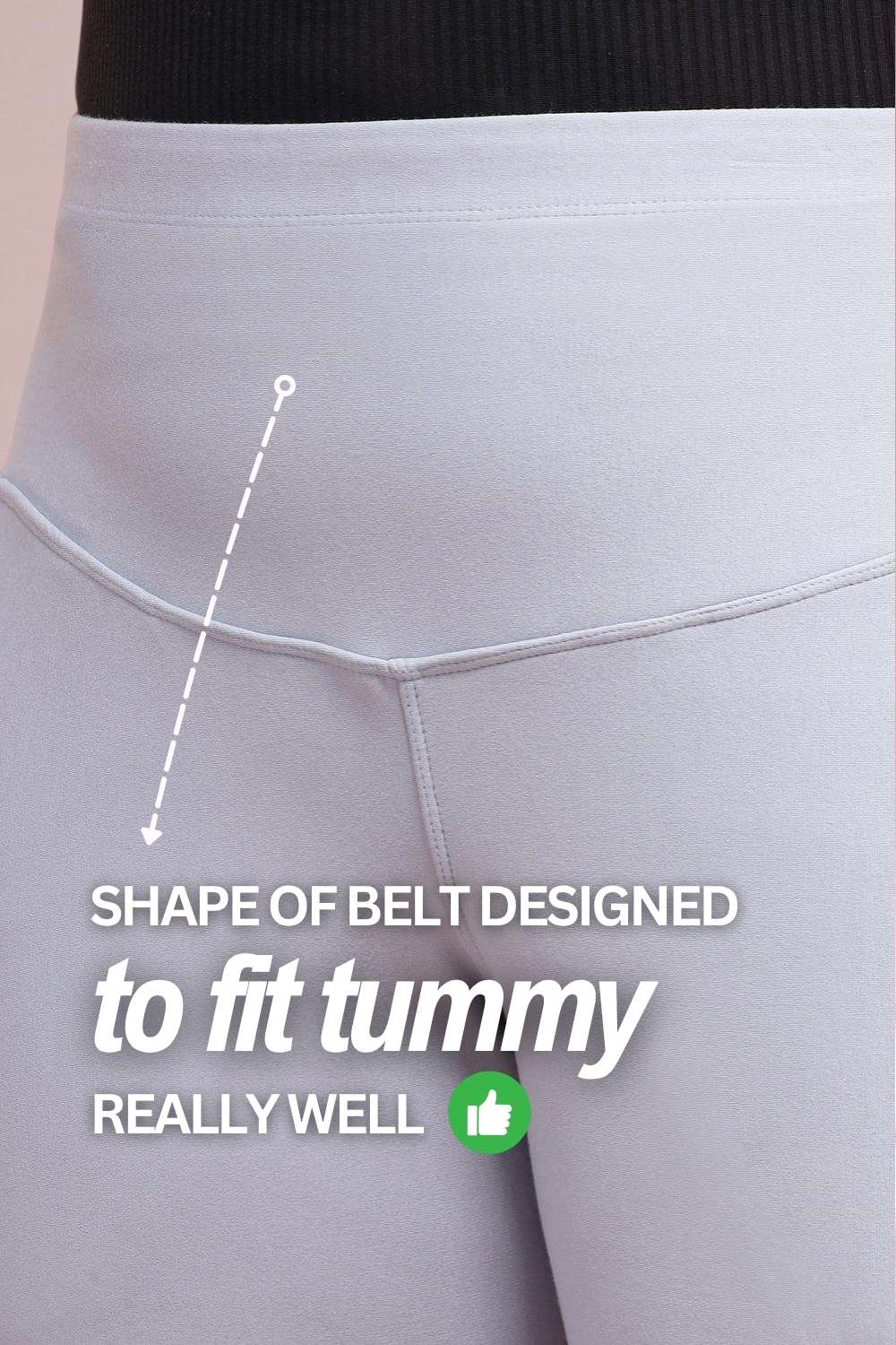 Plus Size Plus Size Ice Blue Tummy Shaper Flare Pants