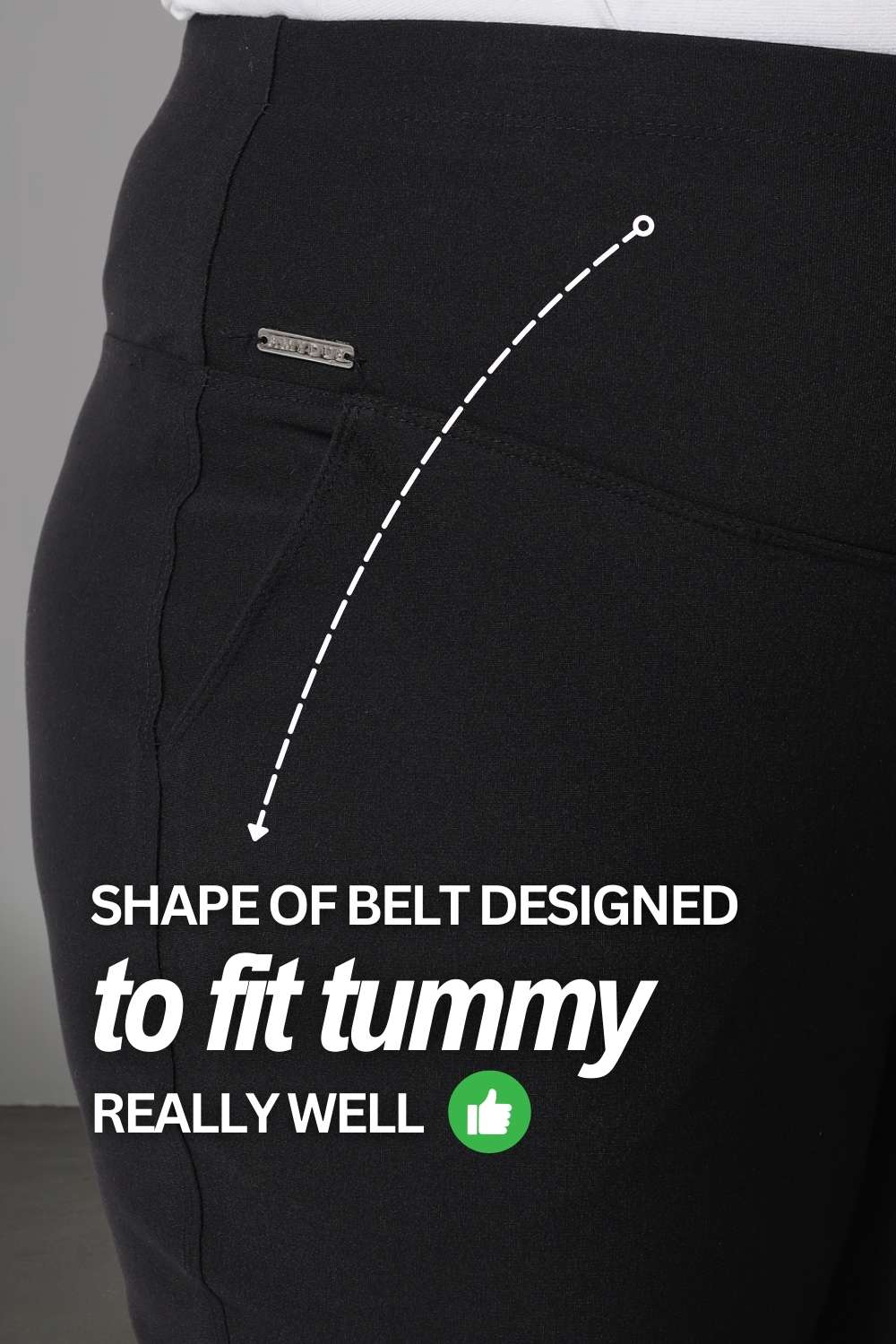 Buy Black New Fit Tummy Tucker Crop Pants