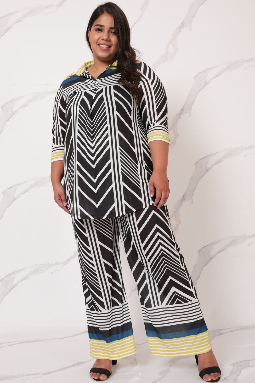 Buy Plus Size Monochrome Magic Coord Set