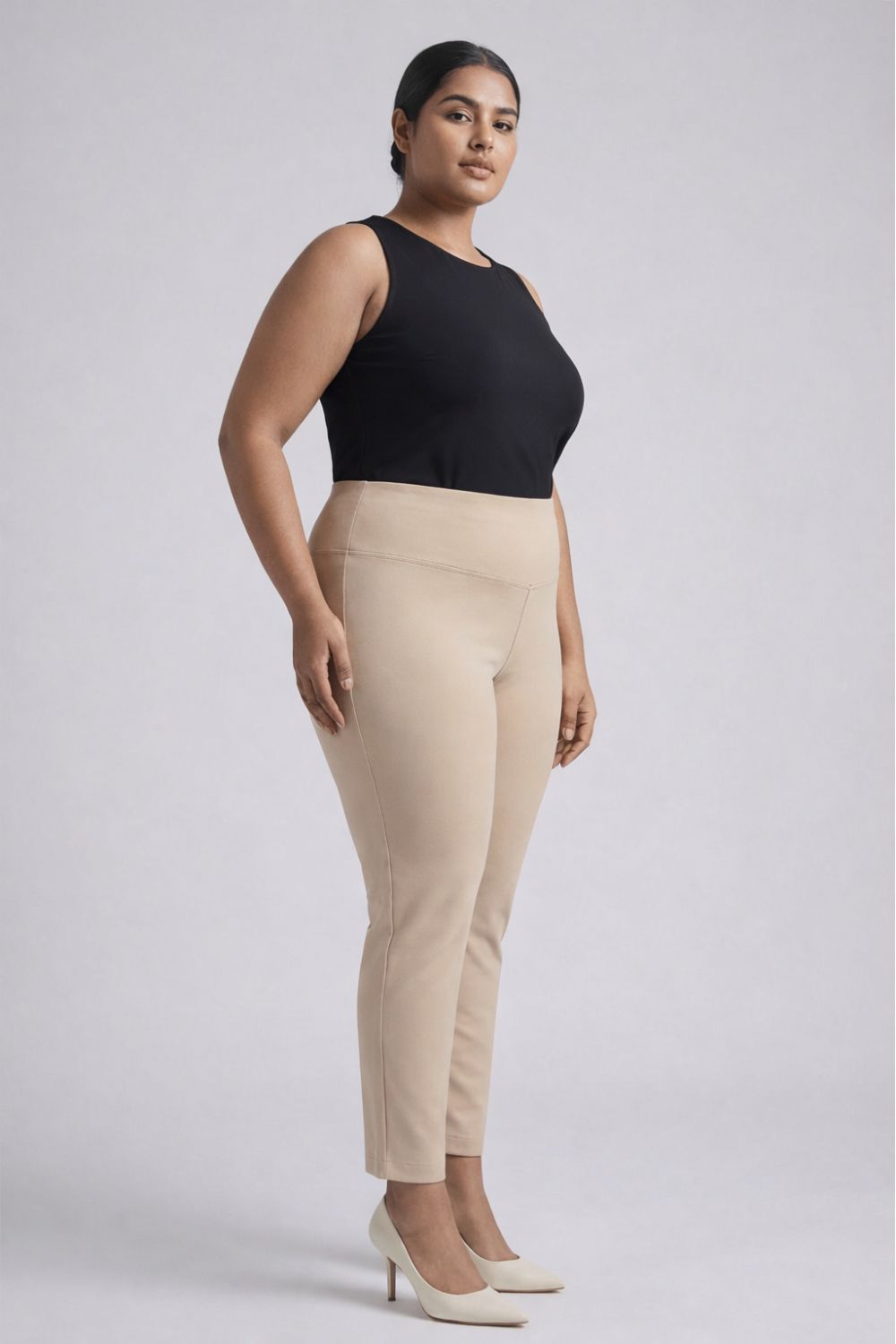 Cream Tummy Tucker Jeggings