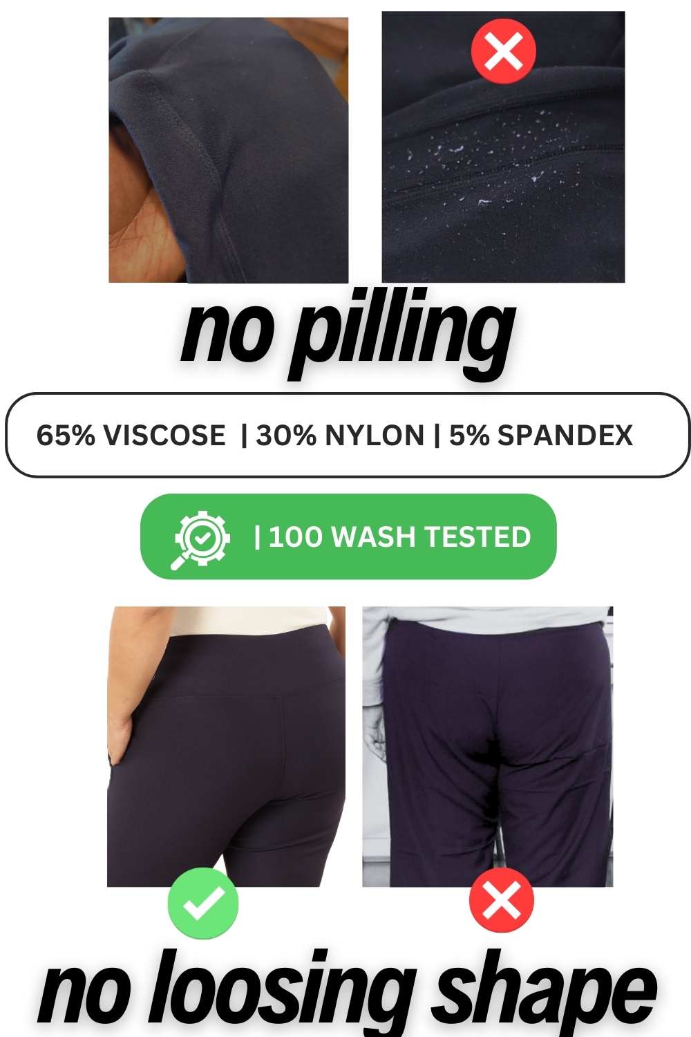 Plus Size Plus Size Navy Tummy Shaper Flare Pants