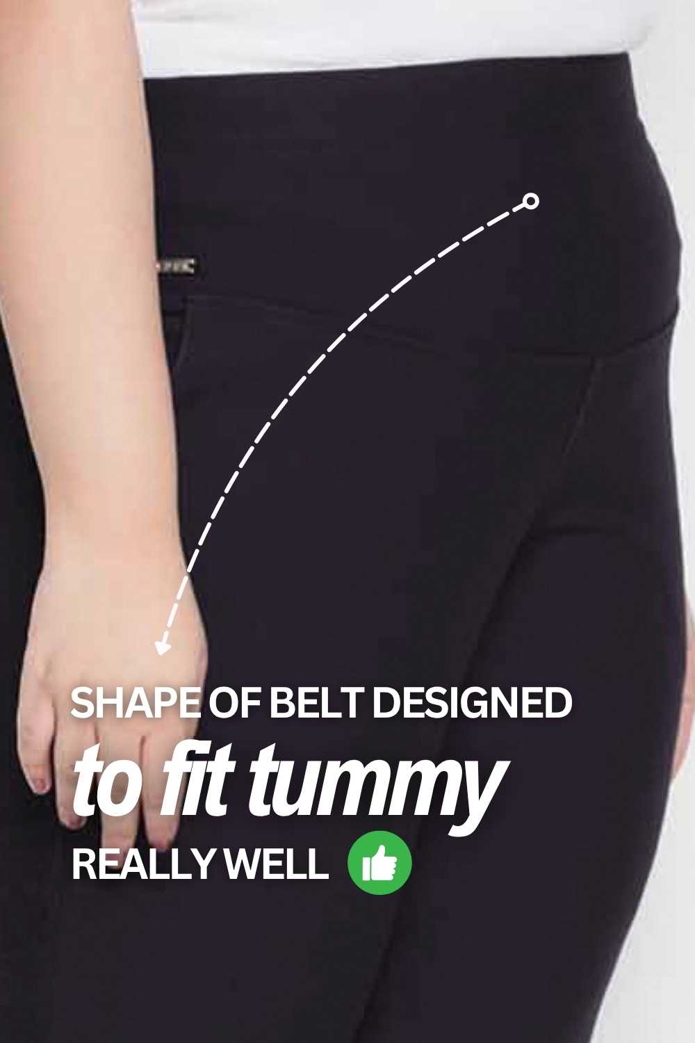 Plus Size Navy New Fit Tummy Tucker Crop Pants