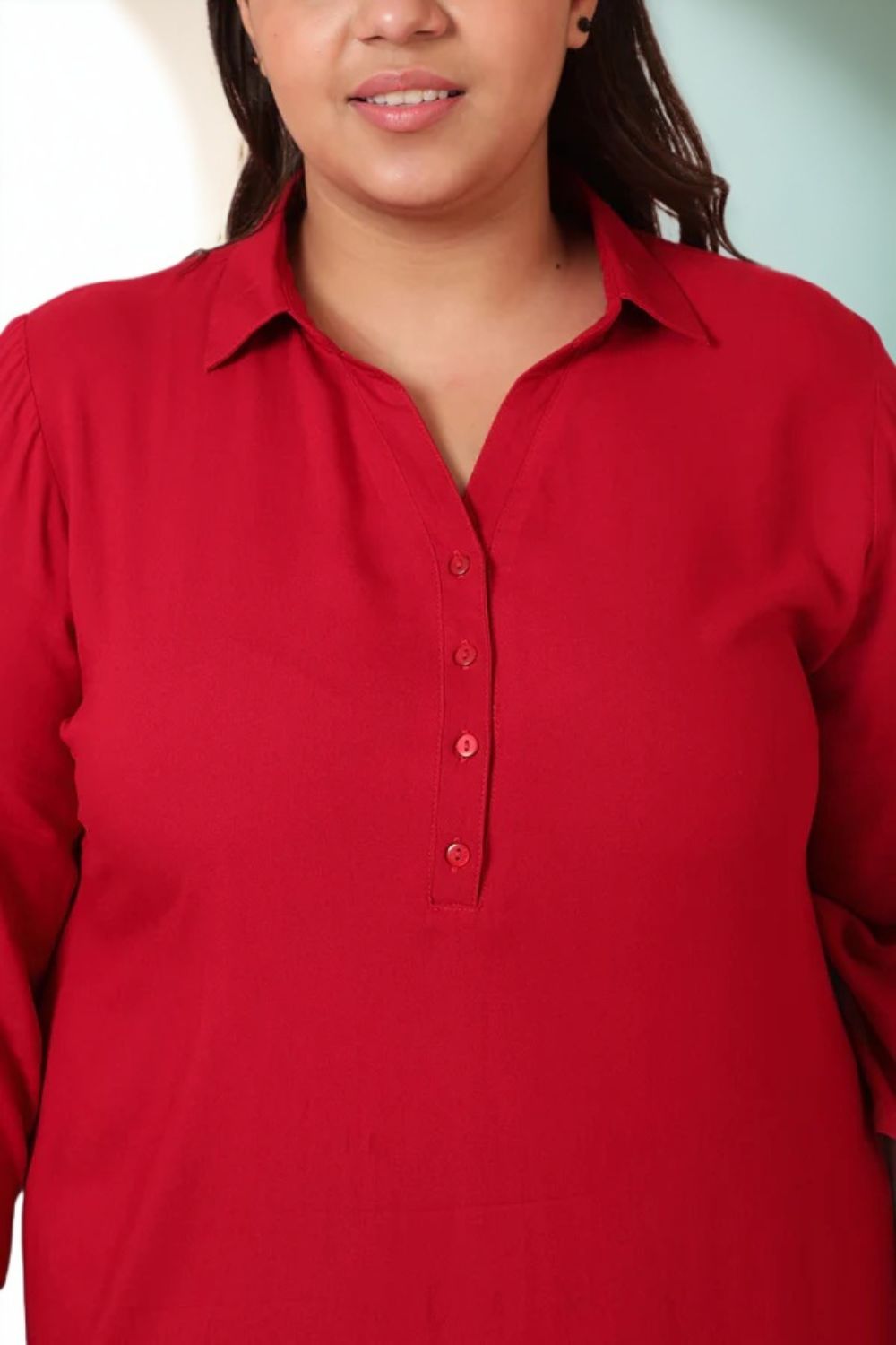 Plus Size Red Kurta