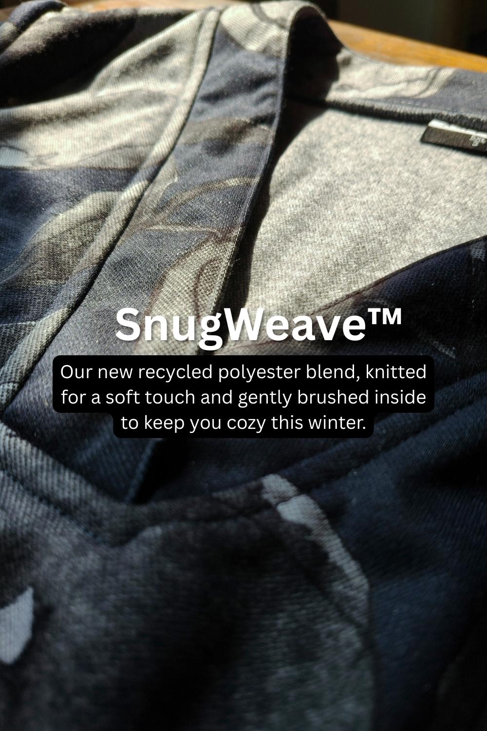 Plus Size V Neck Black SnugWeave™ Winter Kurta In Floral Print