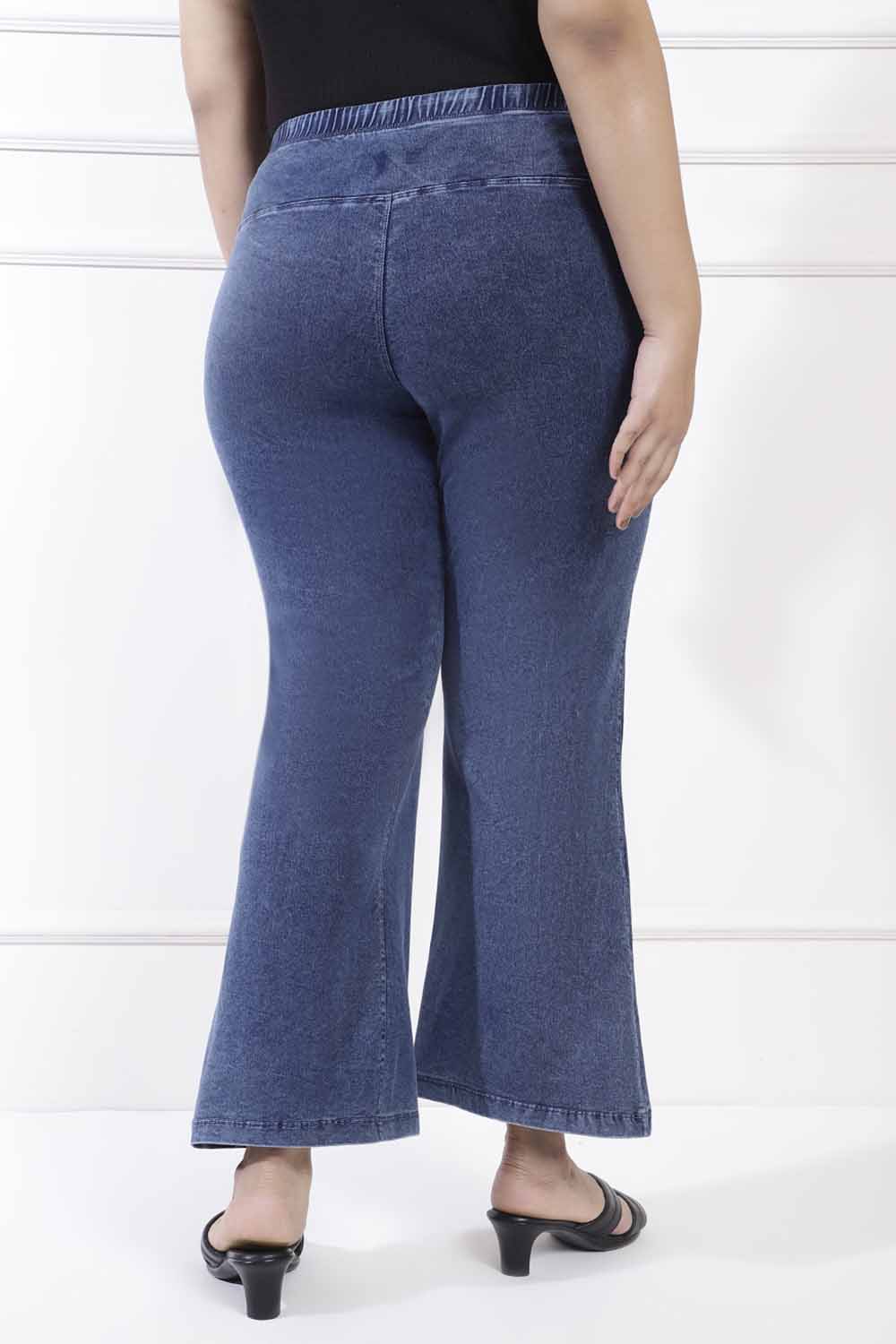 Plus Size Yale Blue Flare Jeans