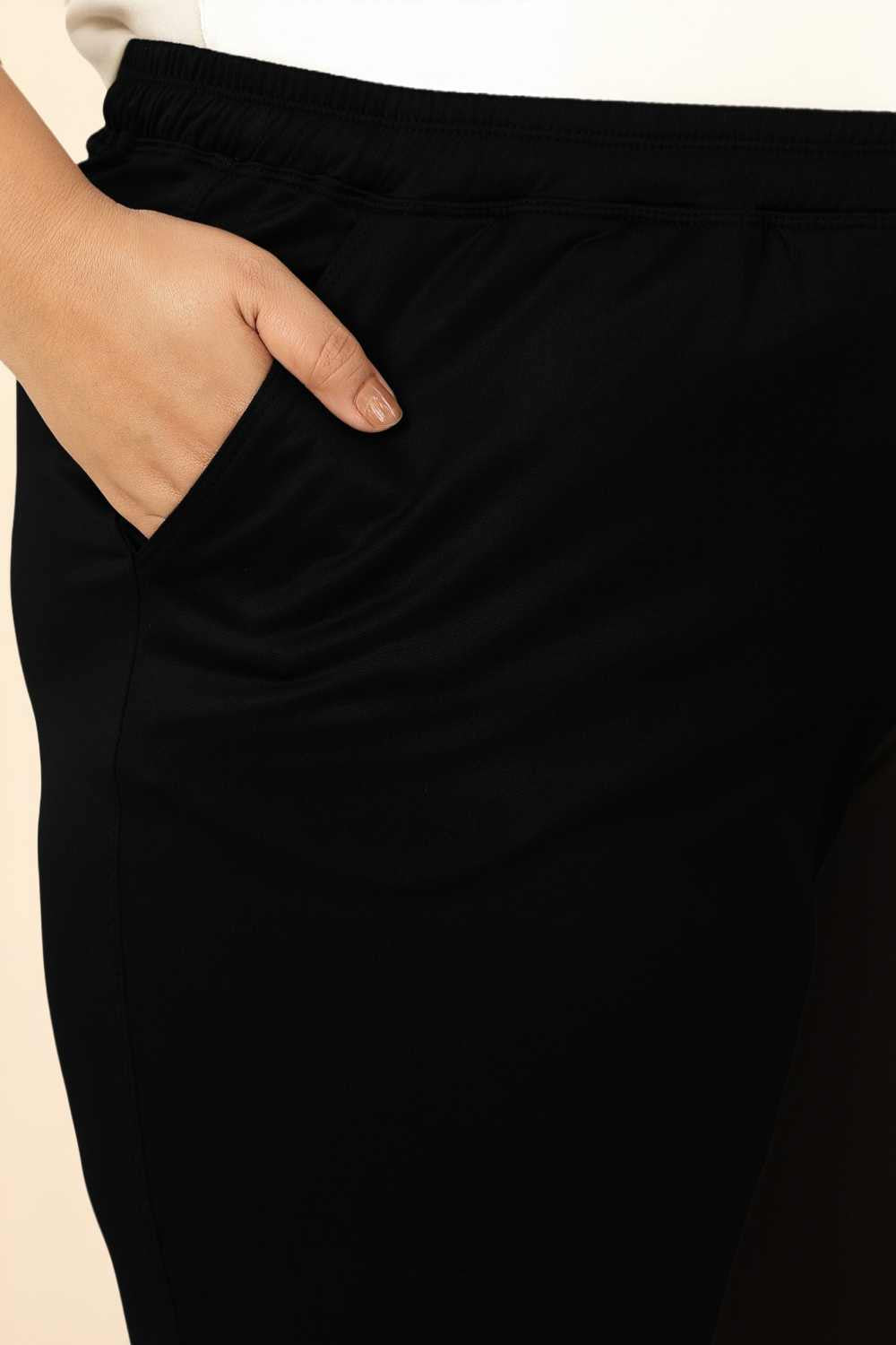 Plus Size Black Track Pants