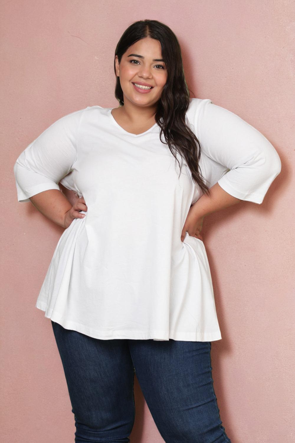 Buy White A Line Tee