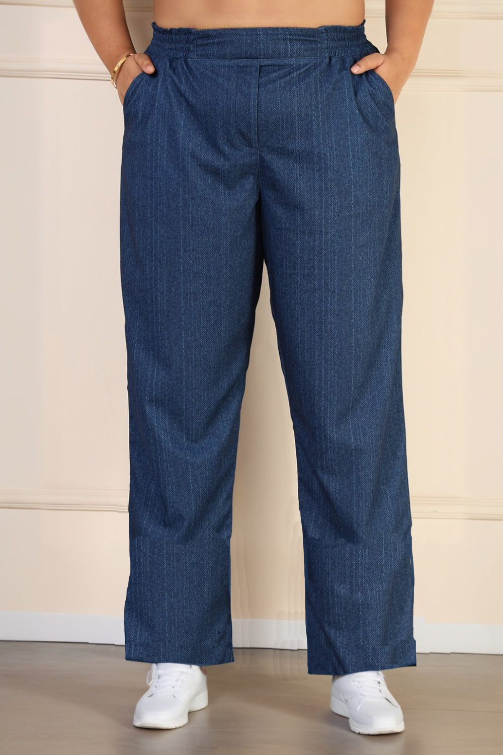 Plus Size Dark Blue Pants