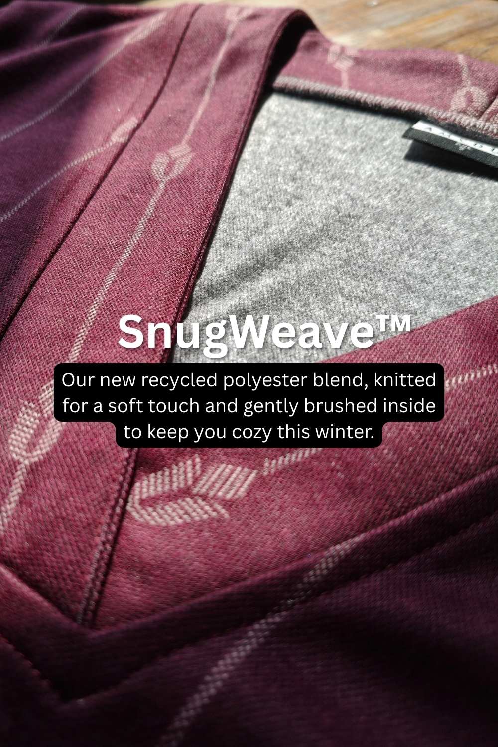 Plus Size Deep Red SnugWeave™ V Neck Kurta