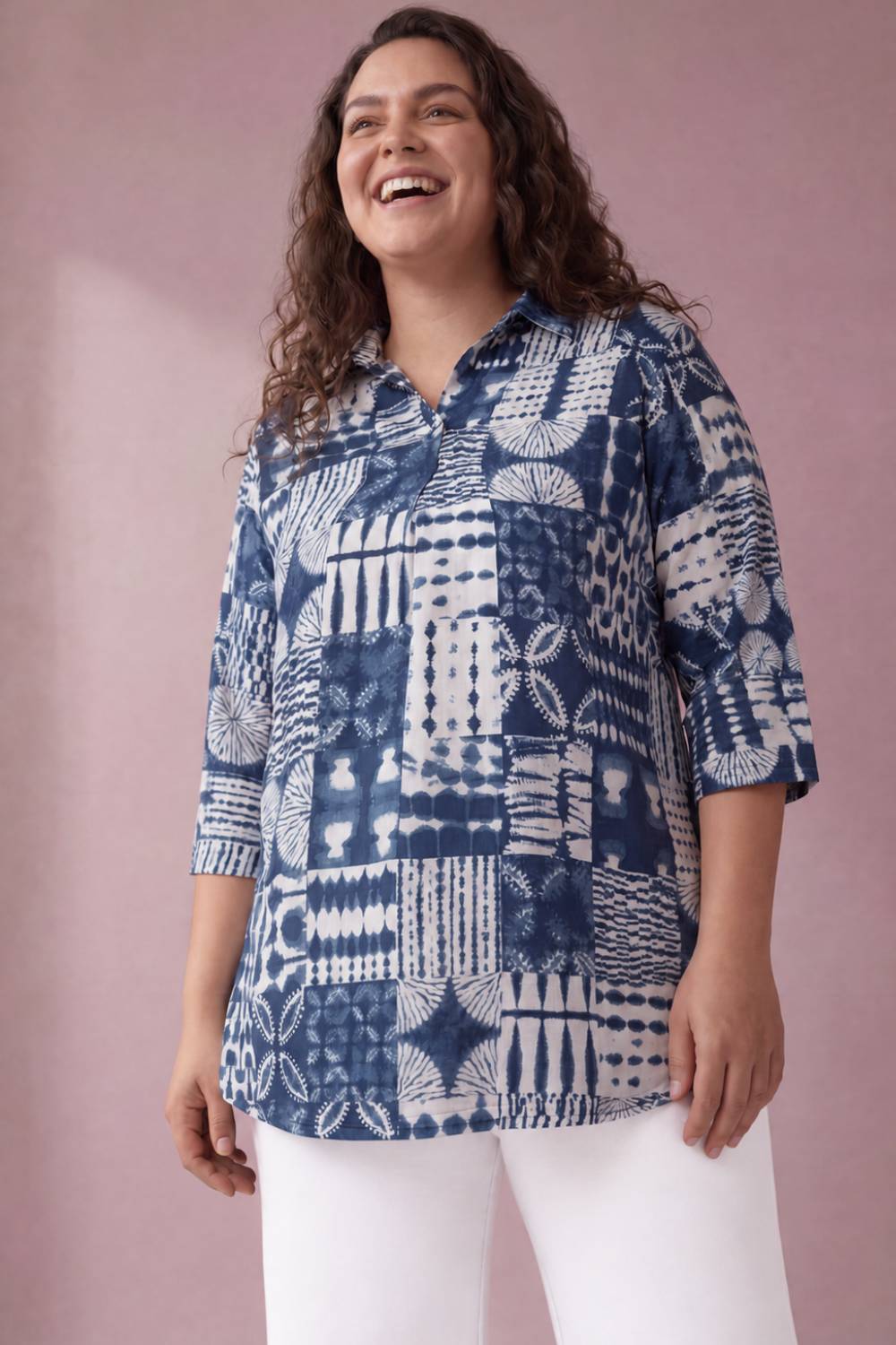 Plus Size WildBlue Floral Print Top