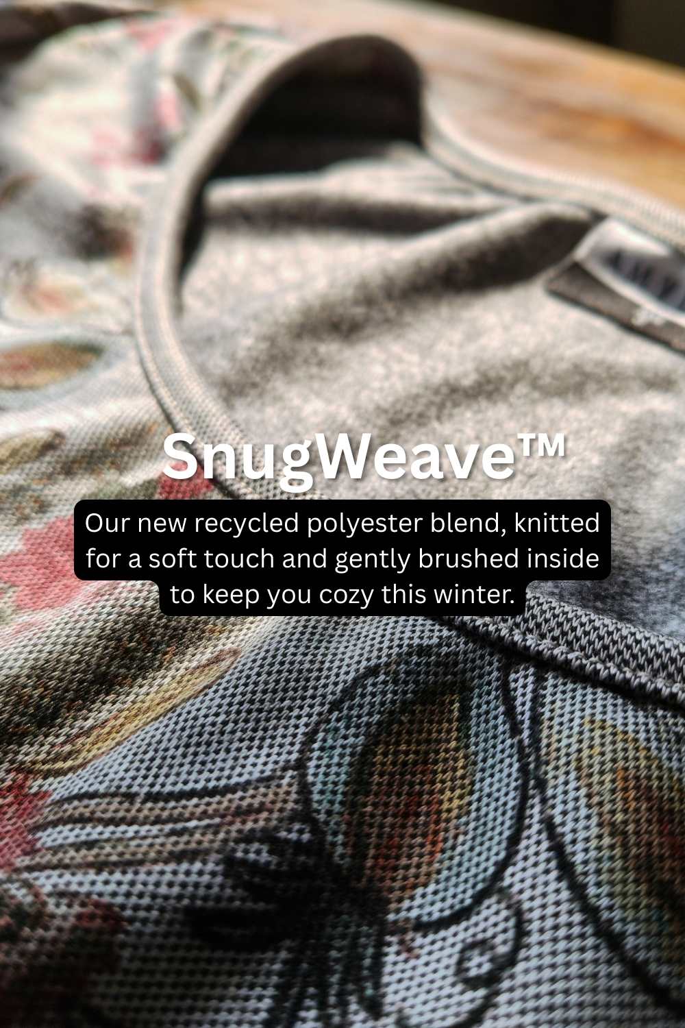 Plus Size Ethnic Floral Round Neck SnugWeave™ Winter Kurta