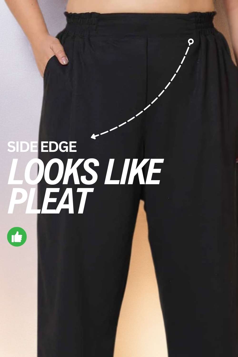 Plus Size Plus Size Black Korean Inspiration Pants