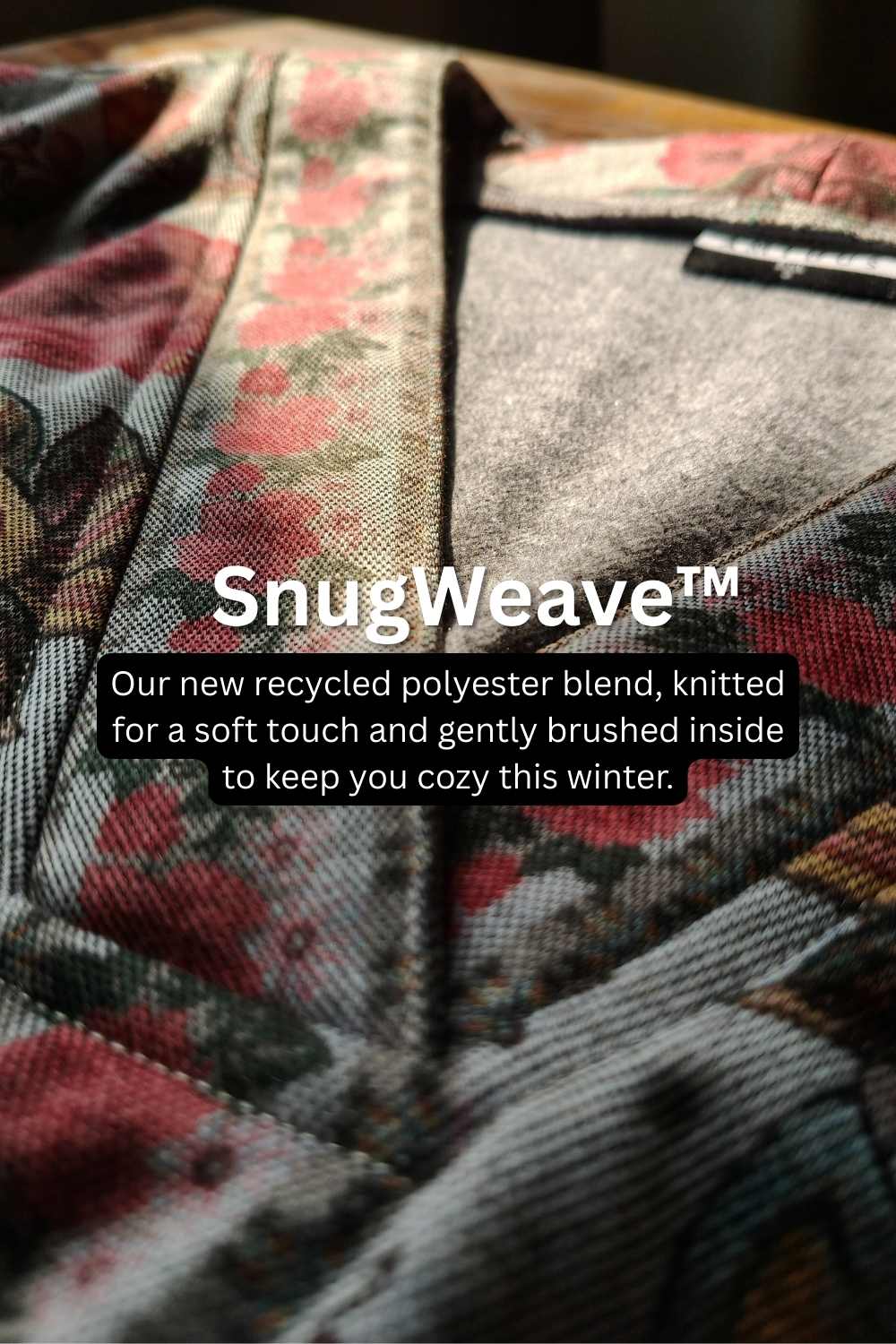 Plus Size Pink Ethnic Floral SnugWeave™ Winter Top