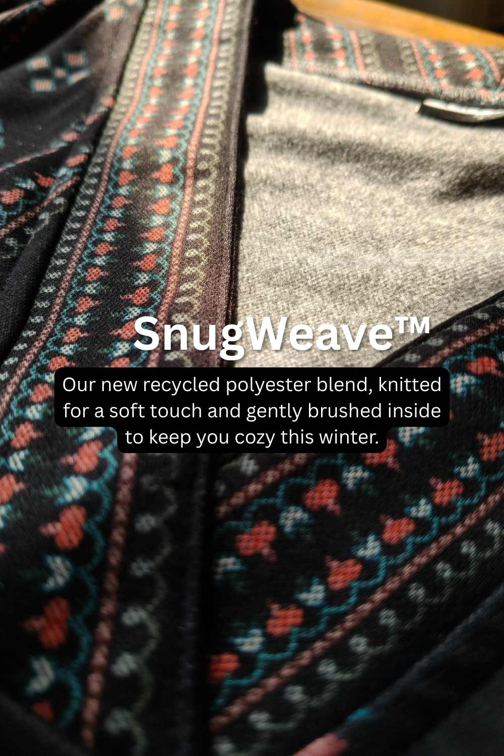 Plus Size Black Ethnic SnugWeave™ Winter Top