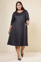 Plus Size Charcoal Grey SnugWeave™ Dress