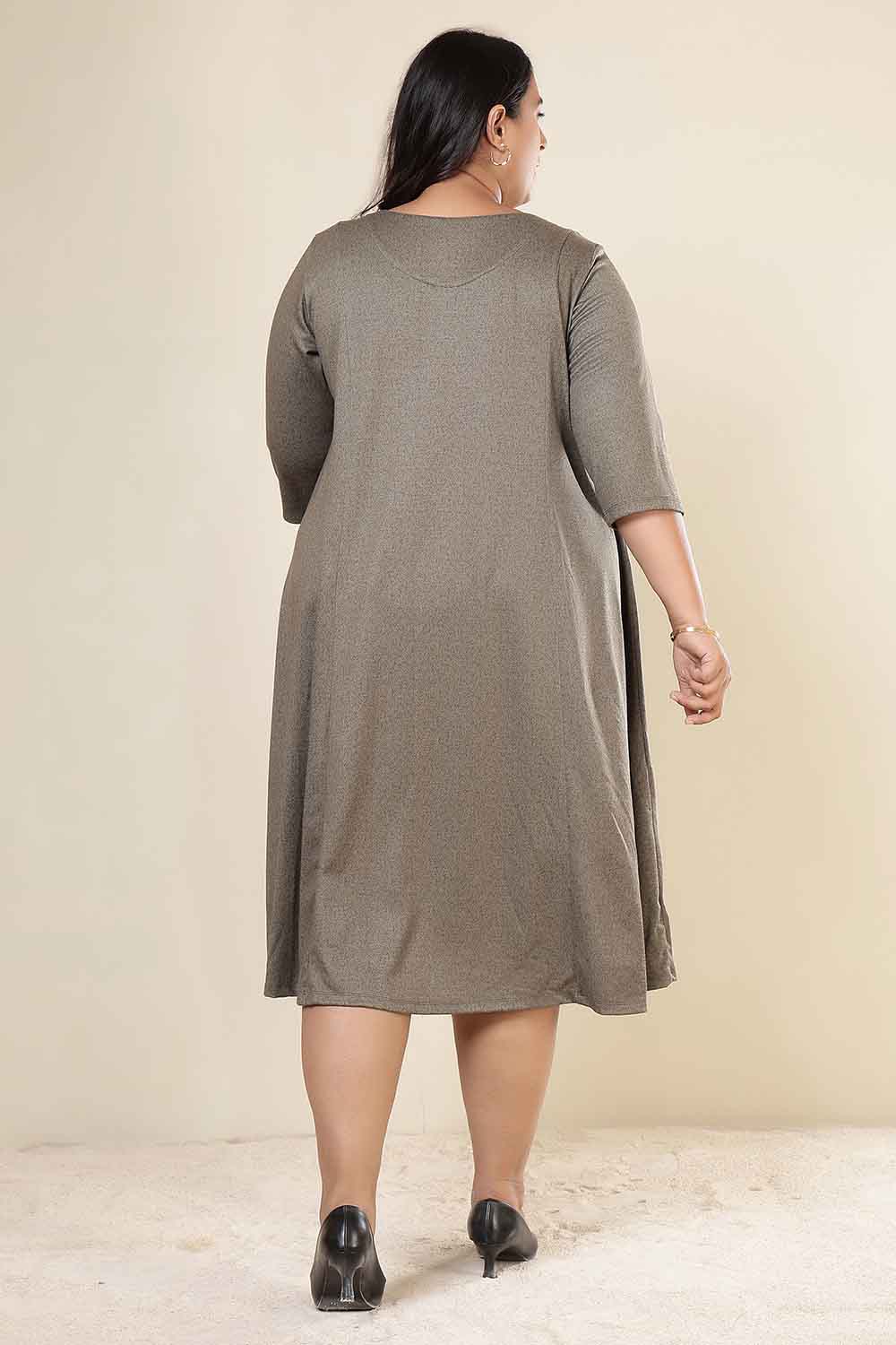 Plus Size Olive Green SnugWeave™ Dress