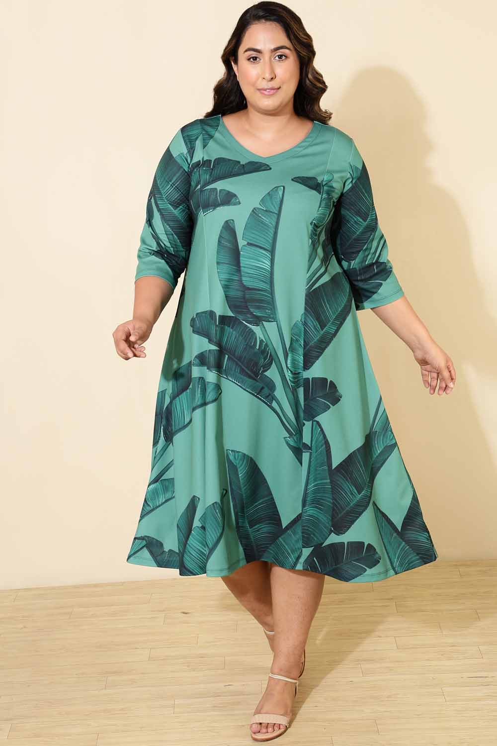 navy blue dress for baby girl Pink & Blue Tropical Palm Leaf