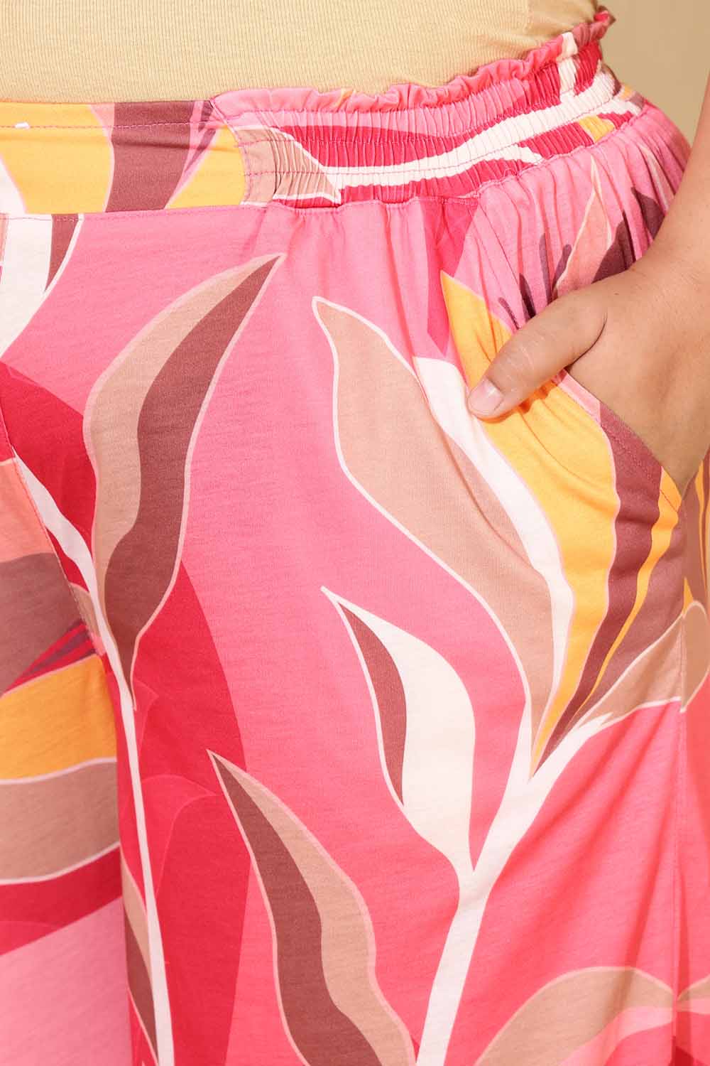 Plus Size Pink Floral Co-ord Set