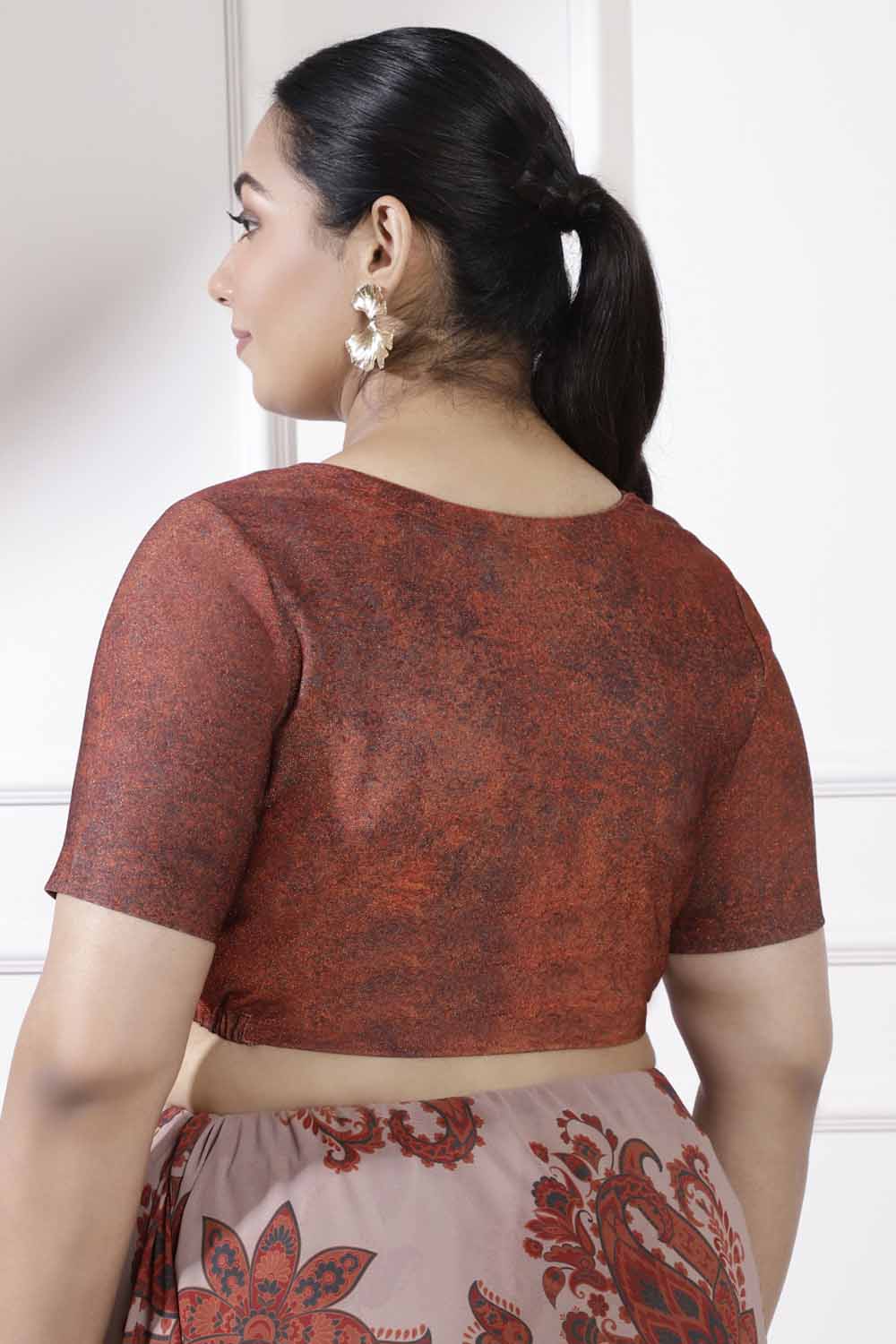 Plus Size Rustic Shimmer Readymade Blouse