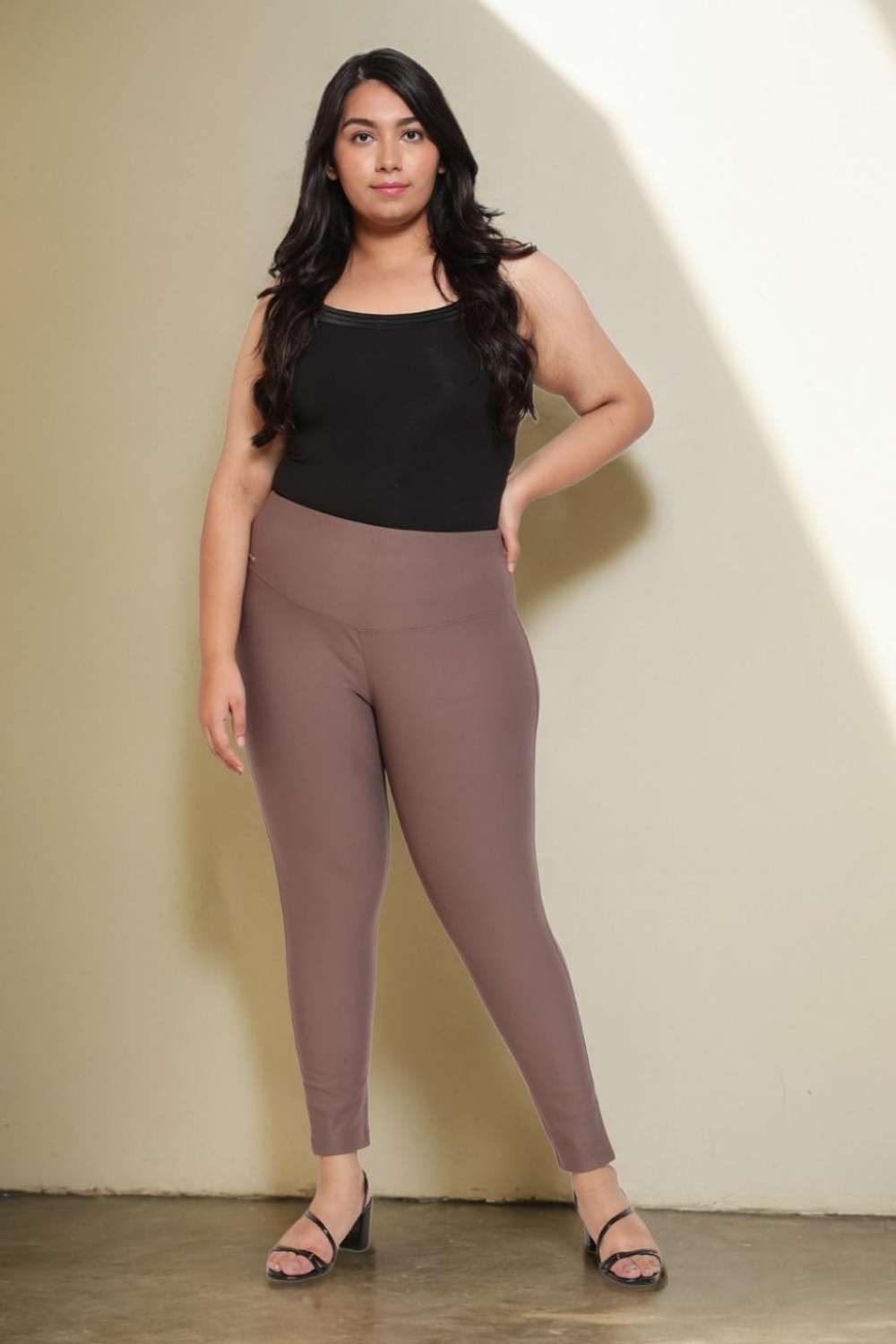 Taupe Tummy Tucker Jeggings