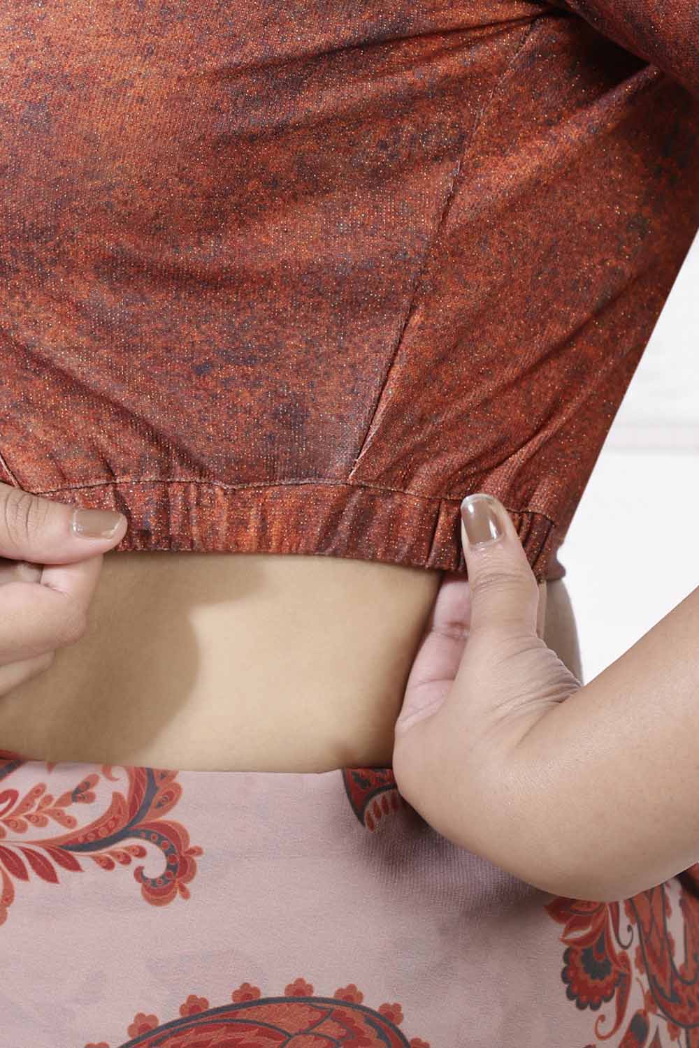 Plus Size Plus Size Rustic Shimmer Readymade Blouse