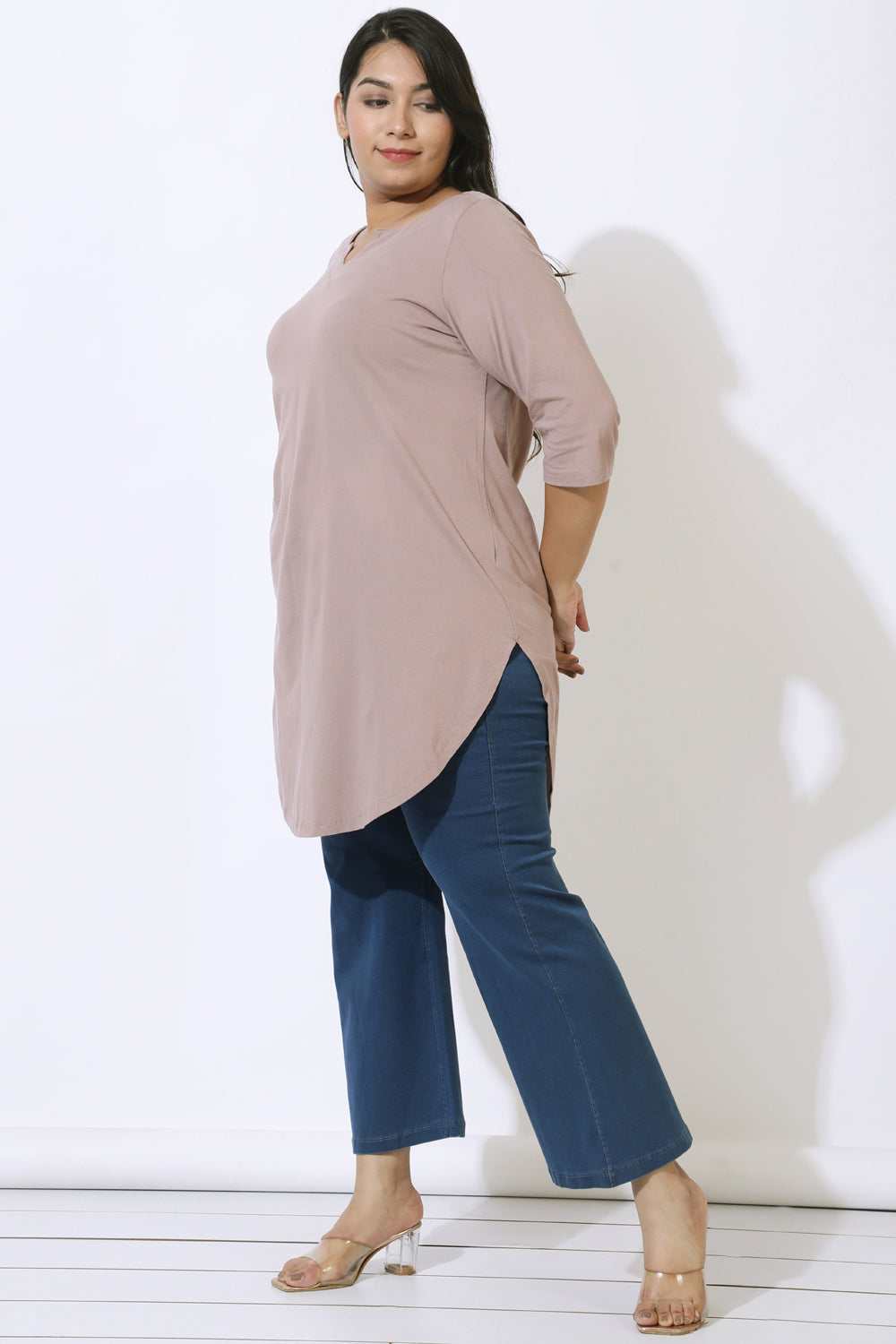 Muted Purple Longline Tshirt