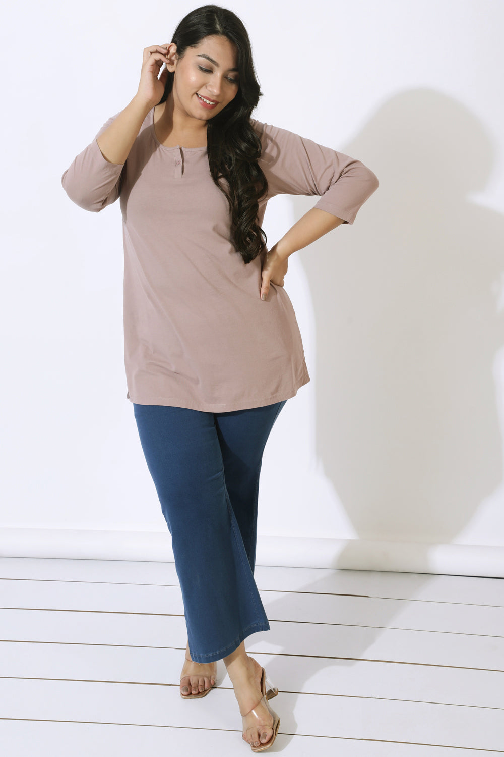 Muted Purple Henley Tshirt