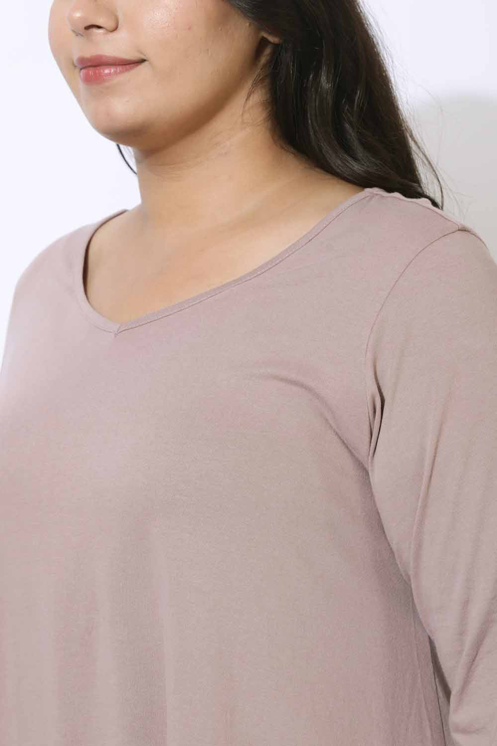 Plus Size Muted Purple A Line Tee for Women