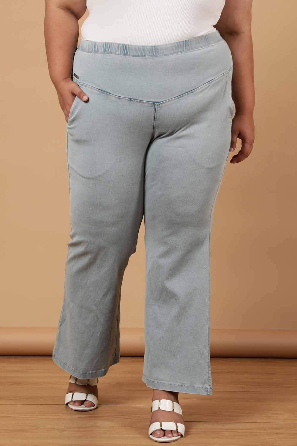 Buy Ice Blue Flare Jeans