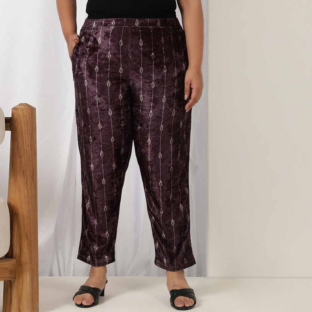 Purple Velvet Pant