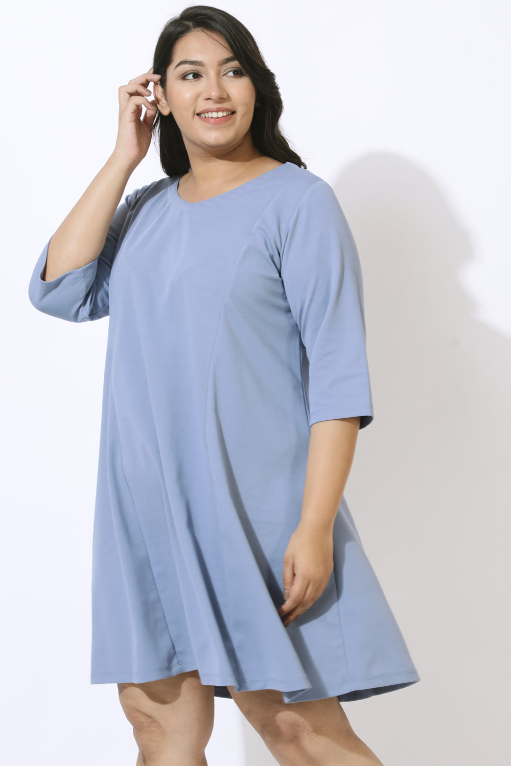 Plus Size Plus Size Denim Blue Dress