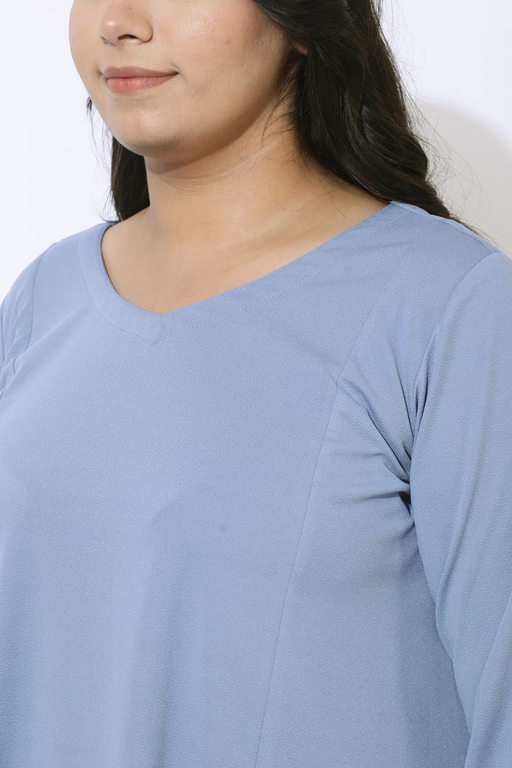 Plus Size Denim Blue Dress for Women