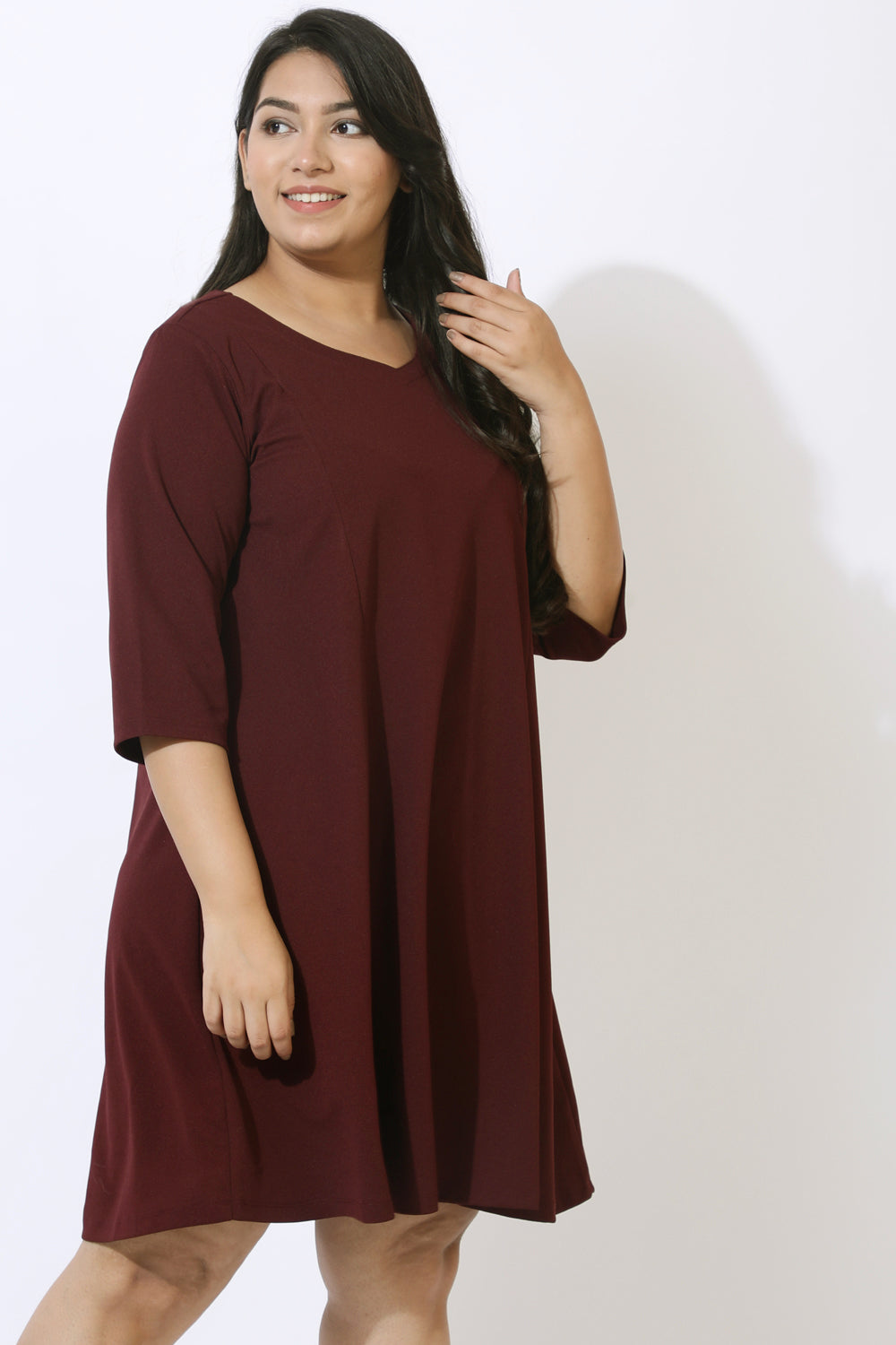Plus Size Plus Size Wine Dress