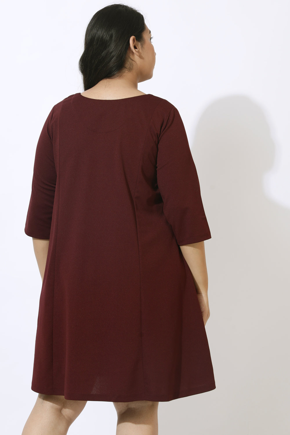 Plus Size Wine Dress