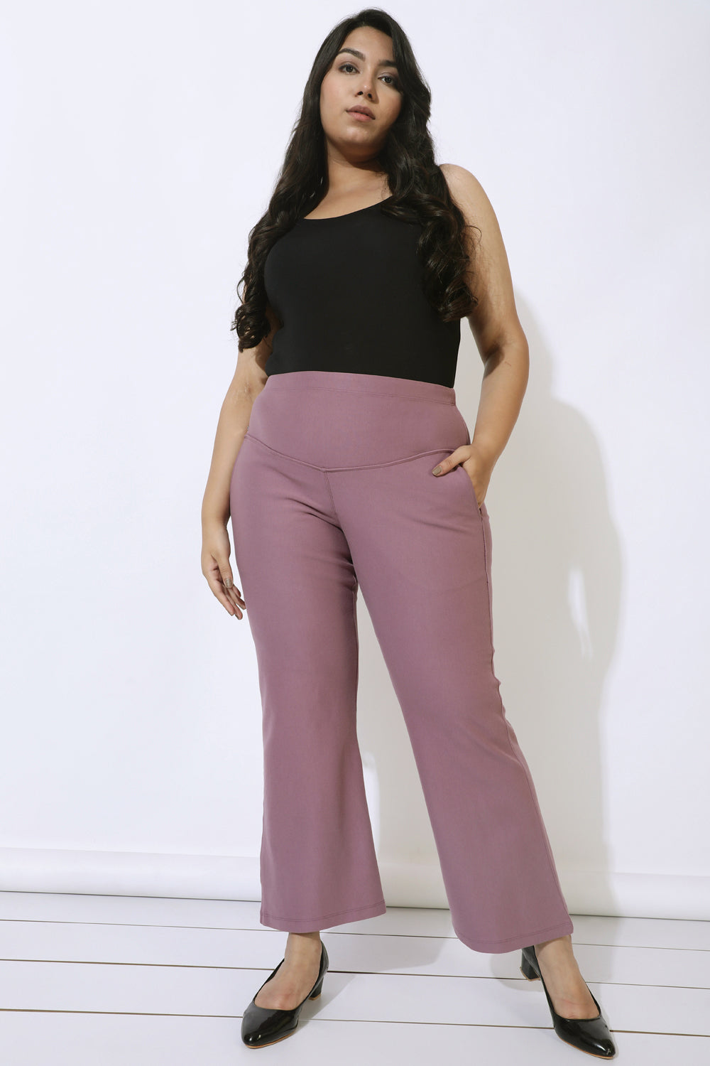 Dusty Lilac Tummy Shaper Bell Bottom